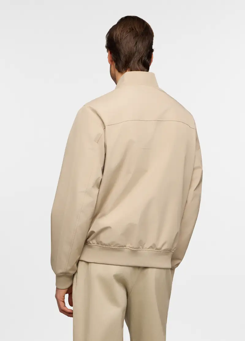 Bomber In Tessuto Tecnico Uomo, Beige miniatura 2
