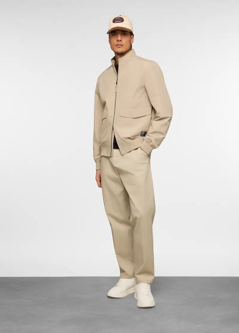 Bomber In Tessuto Tecnico Uomo, Beige