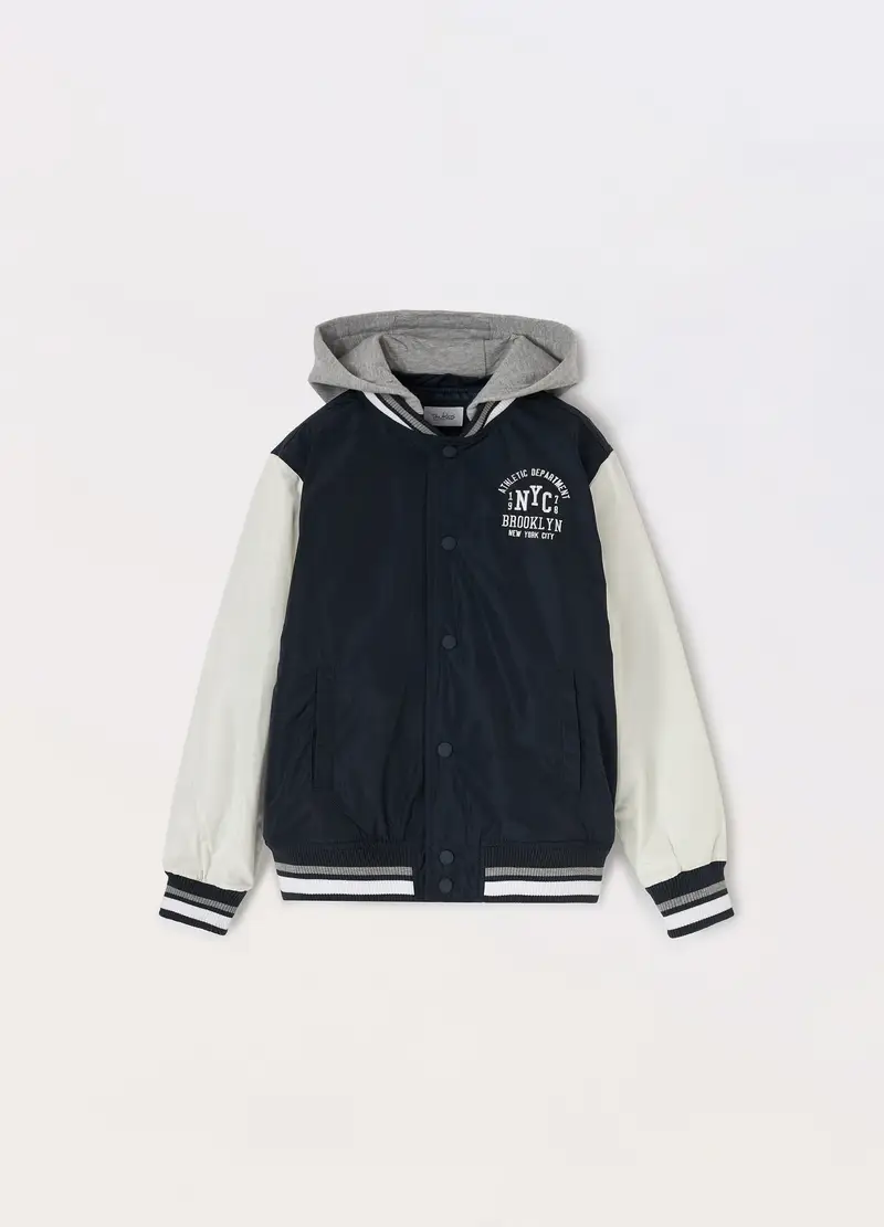 Bomber Varsity Ragazzo, Bambino, Blu scuro