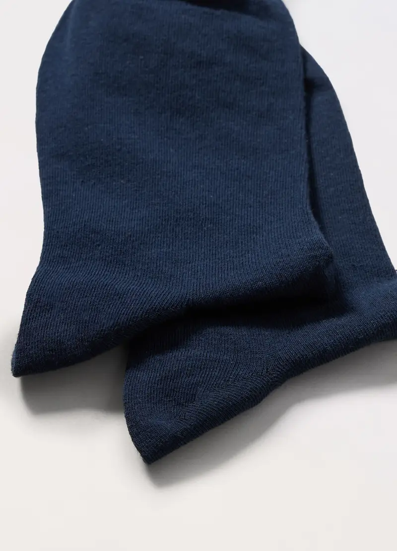 Calzini Sneaker In Cotone Stretch Uomo, Blu scuro miniatura 2