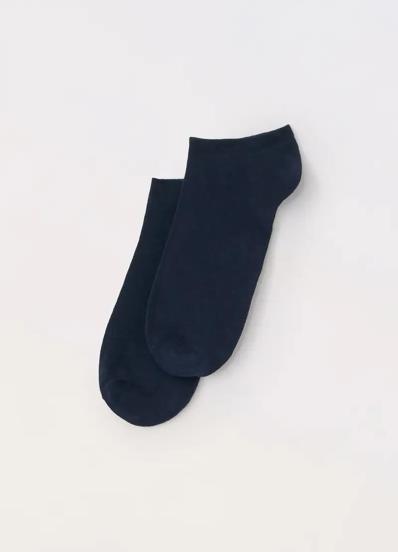 Calzini Sneaker In Cotone Stretch Uomo, Blu scuro