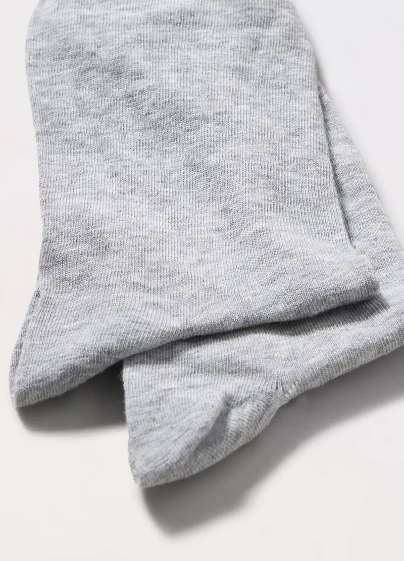 Calzini Sneaker In Cotone Stretch Uomo, Grigio melange miniatura 2