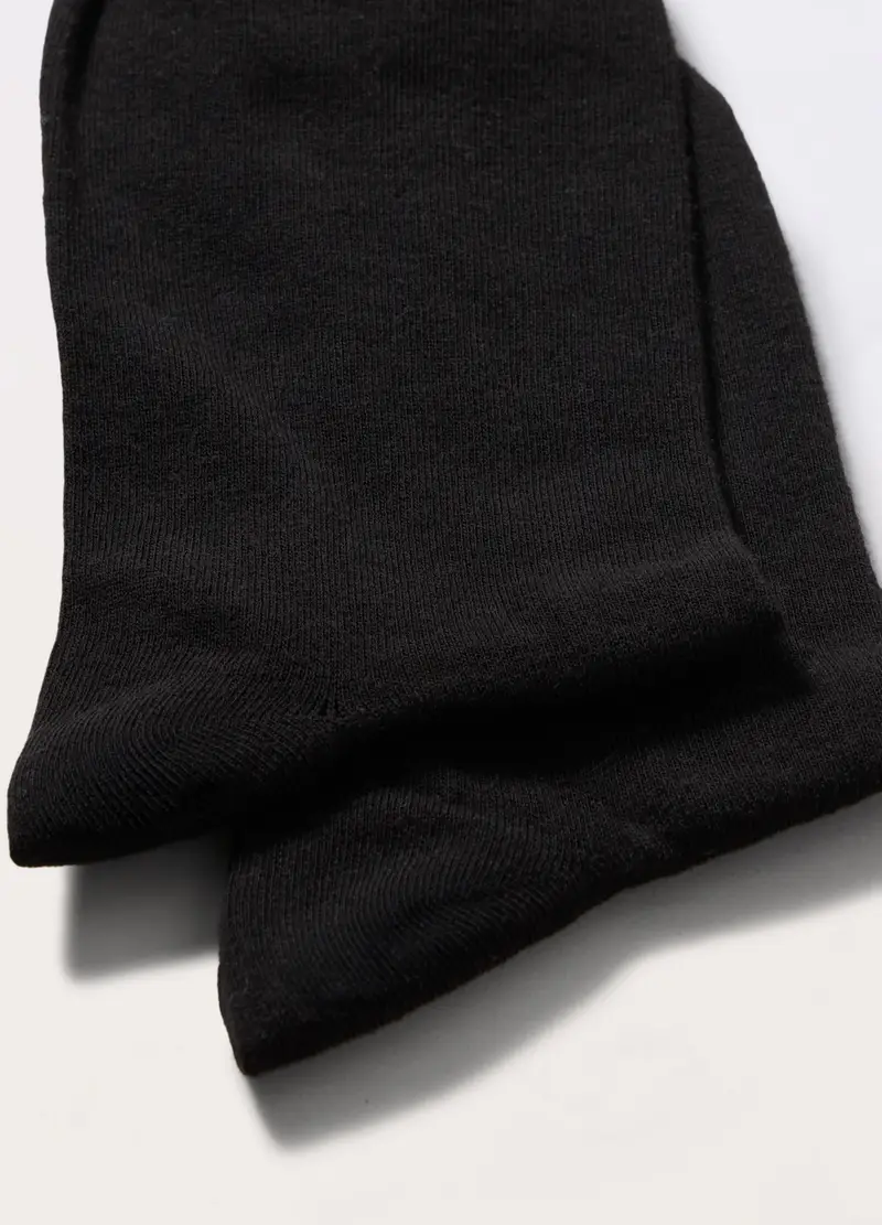 Calzini Sneaker In Cotone Stretch Uomo, Nero miniatura 2