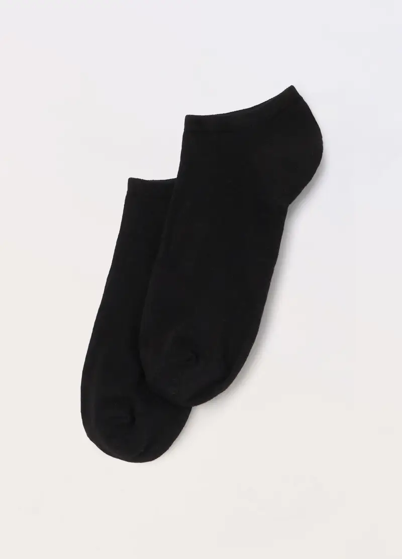 Calzini Sneaker In Cotone Stretch Uomo, Nero