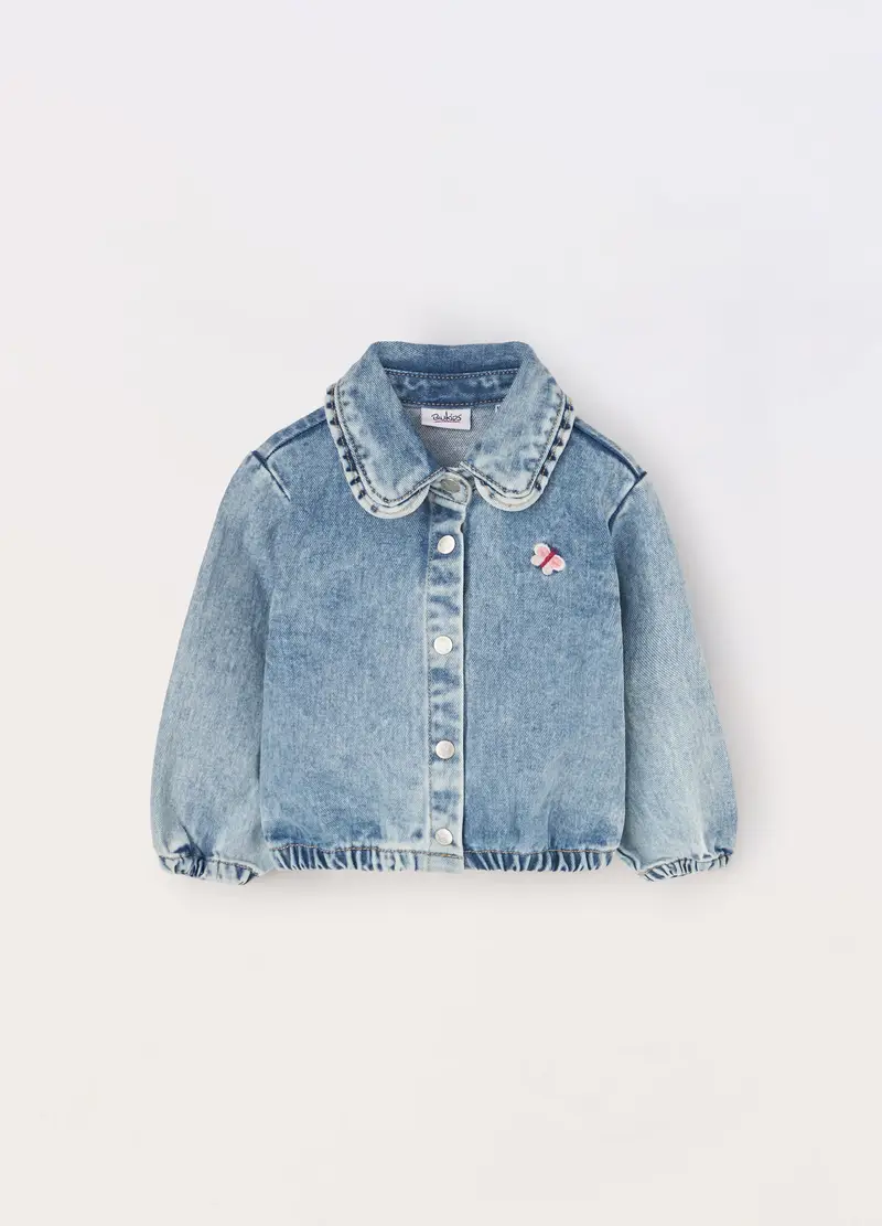 UPIM HB, Camicia In Denim Di Puro Cotone Neonata, Bambina, Blu denim, Taglia: 9-12