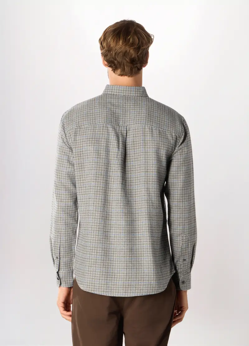 Camicia In Flanella Misto Cotone A Quadri Uomo, Multicolor miniatura 2