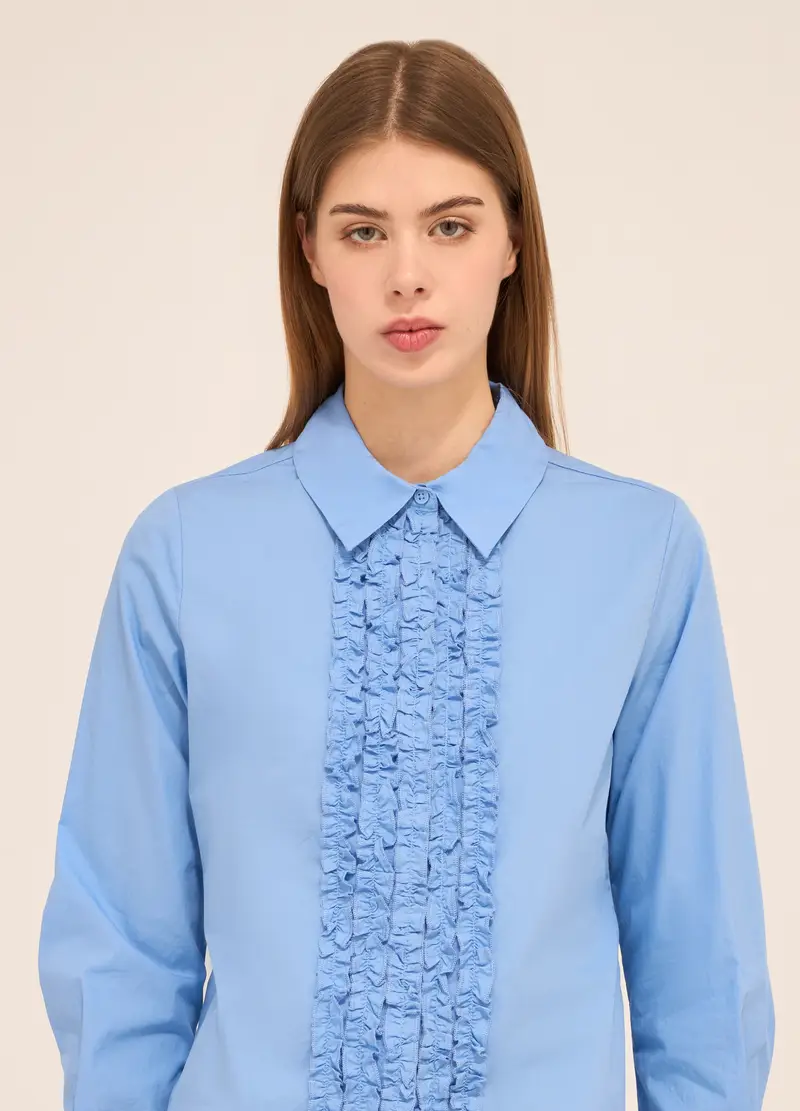 UPIM HB, Camicia In Popeline Di Puro Cotone Donna, Azzurro chiaro, Taglia: XS miniatura 2
