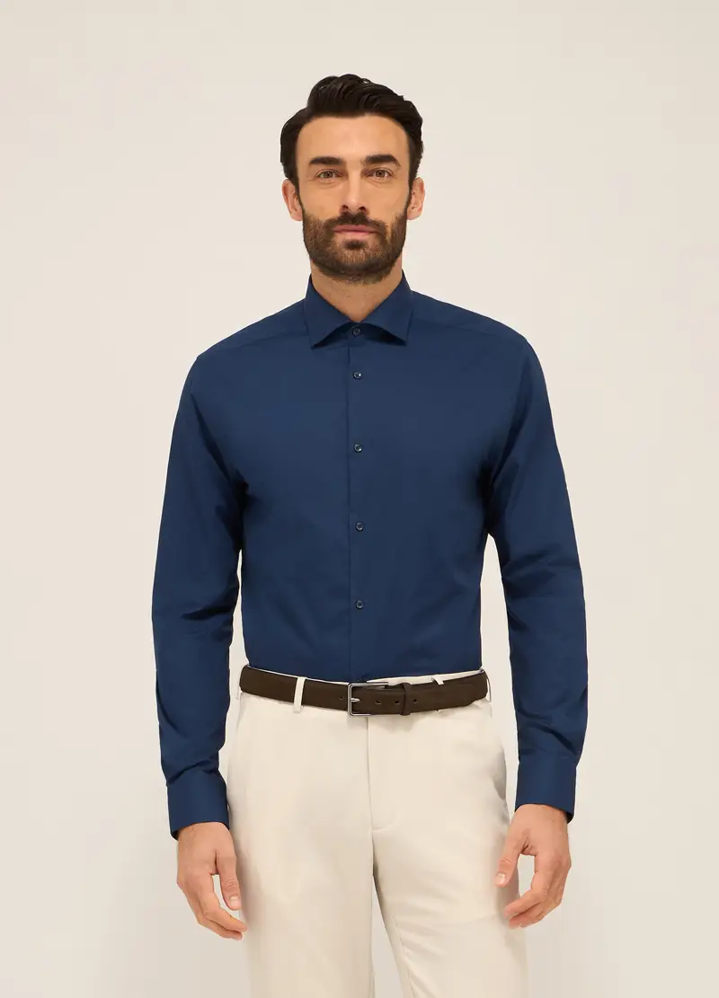 UPIM HB, Camicia Regular Fit In Misto Cotone Uomo, Blu navy, Taglia: S