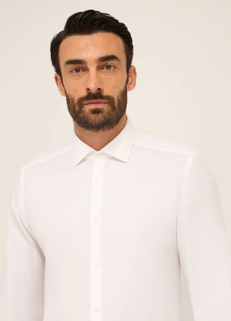 UPIM HB, Camicia Slim Fit In Puro Cotone Uomo, Bianco, Taglia: 39 miniatura 2