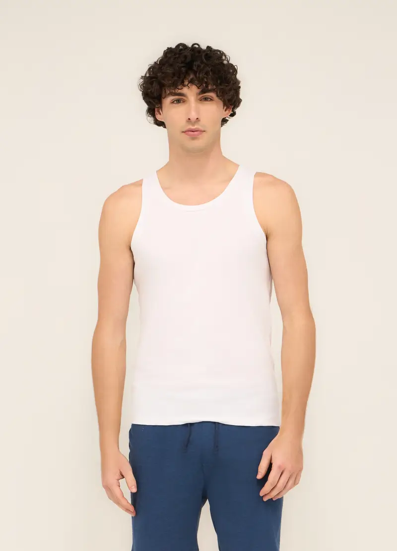 Canotta Intima In Cotone Uomo, Bianco