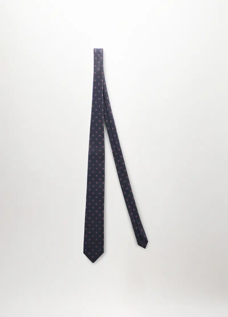 Cravatta Con Motivo A Rombi Uomo, Blu/rosso