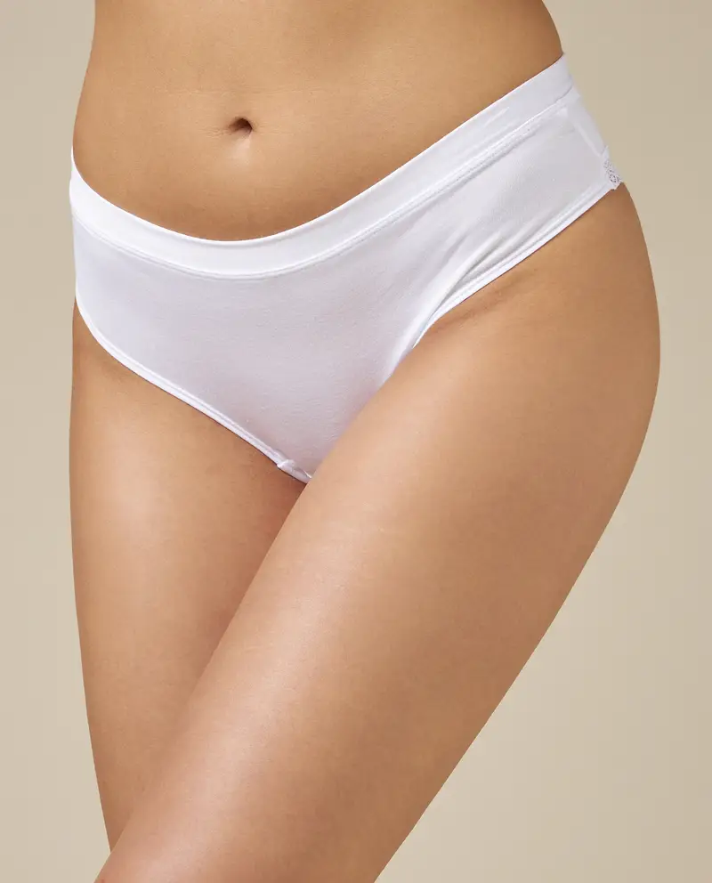 Culotte In Fibra Di Bambu Donna, Bianco miniatura 3