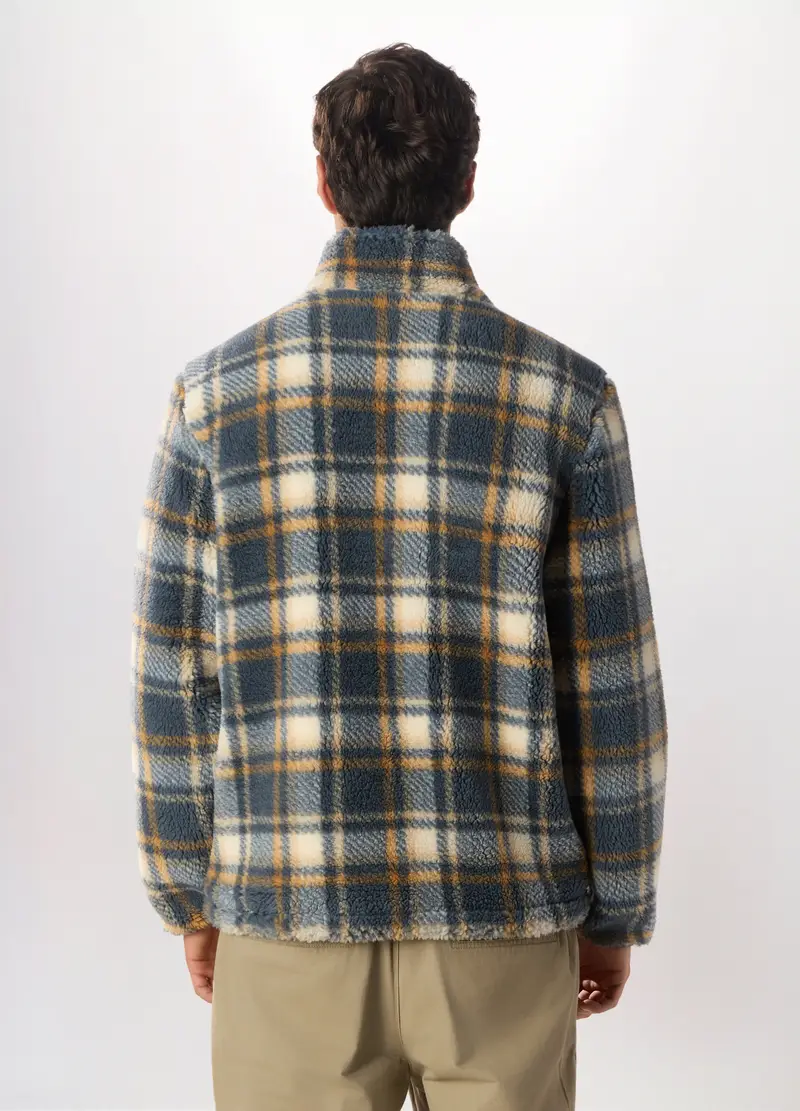 Felpa In Pile Con Zip Intera Uomo, Multicolor miniatura 2