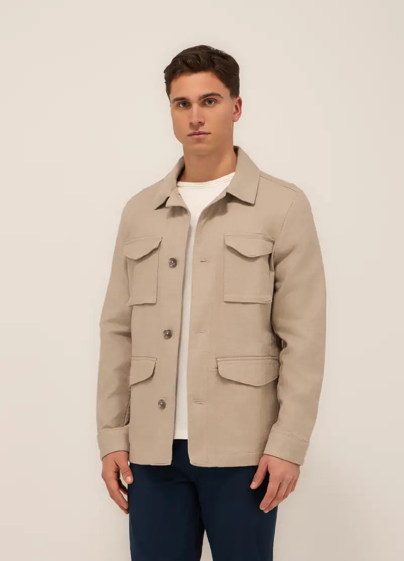 UPIM HB, Field Jacket In Tela Di Cotone Uomo, Marrone beige, Taglia: M