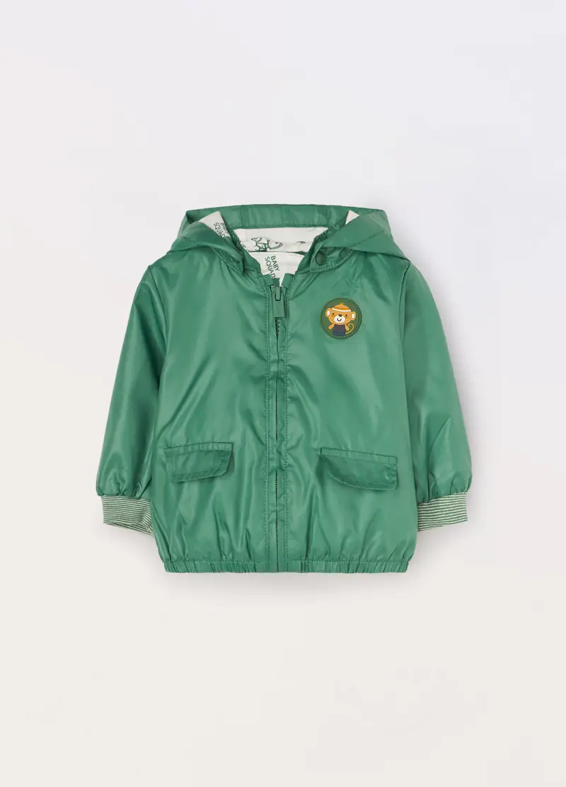 UPIM HB, Giacca A Vento Con Cappuccio Neonato, Verde foglia, Taglia: 3-6