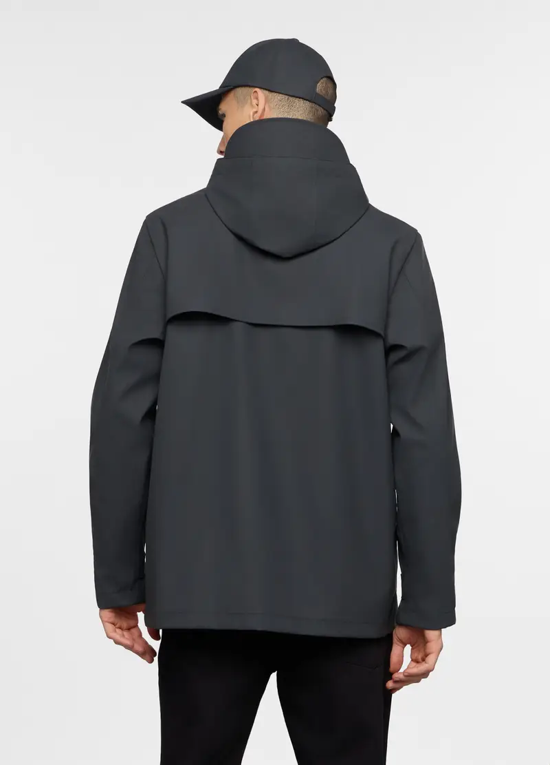 Giacca A Vento Con Cappuccio Uomo, Grigio antracite miniatura 2