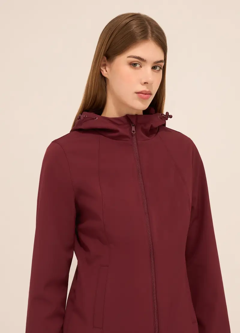 Giacca A Vento Donna, Rosso scuro miniatura 3
