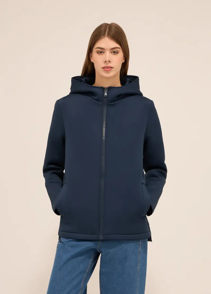 UPIM HB, Giacca In Neoprene Donna, Blu scuro, Taglia: XS