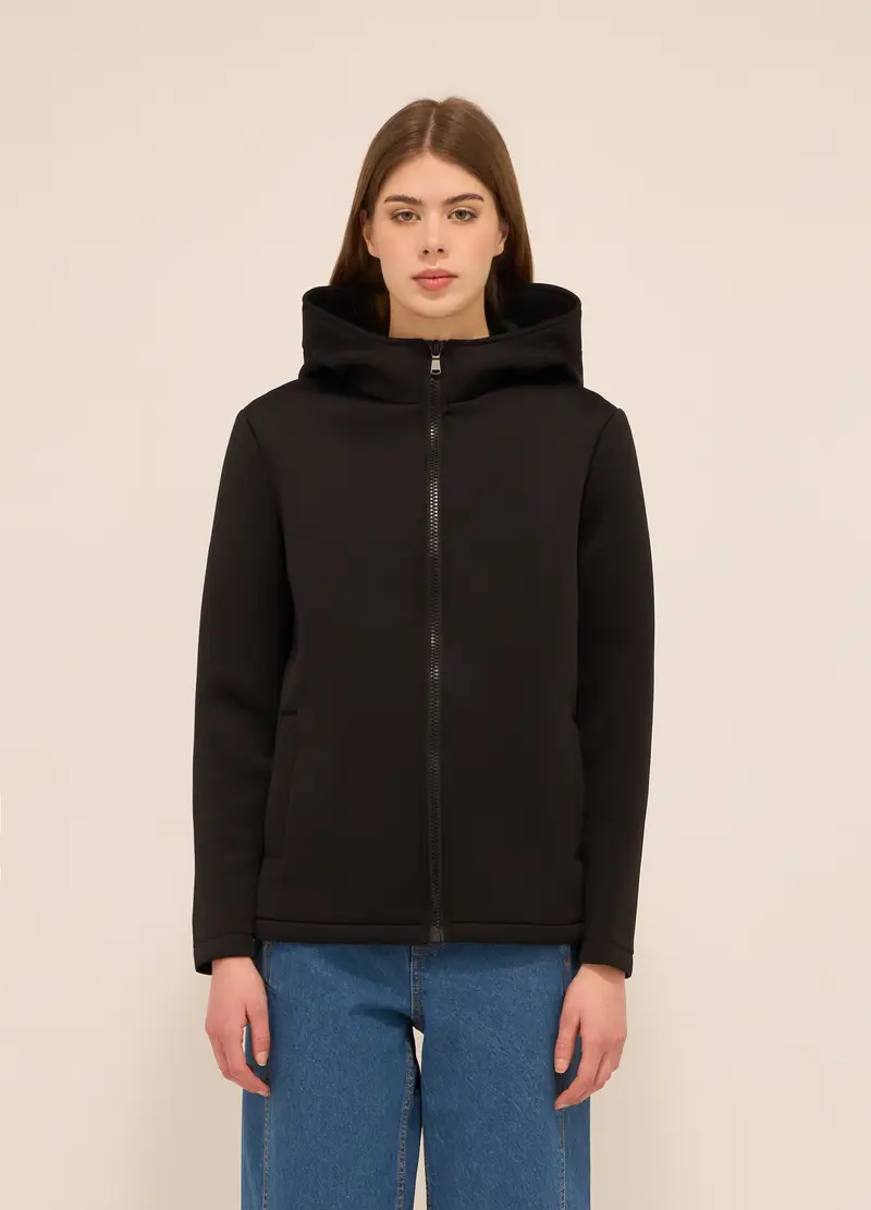 UPIM HB, Giacca In Neoprene Donna, Nero, Taglia: XS