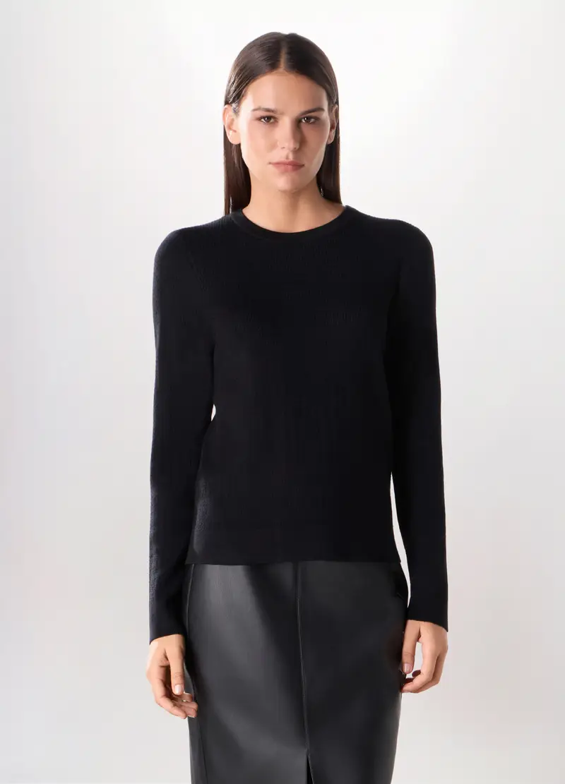 UPIM HB, Girocollo Tricot Misto Viscosa Donna, Nero, Taglia: S