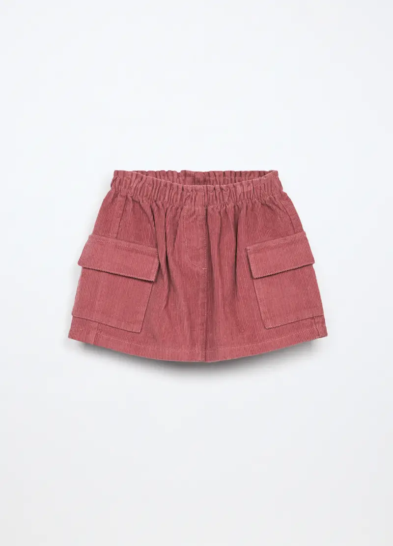 Gonna In Costina Di Velluto Neonata, Bambina, Blu scuro