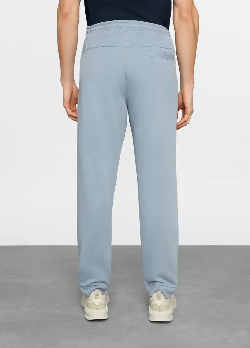 Jogger In Puro Cotone Uomo, Azzurro carta da zucchero miniatura 2