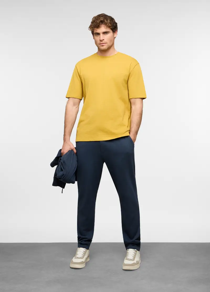 Jogger Regular Fit In Cotone Uomo, Blu petrolio