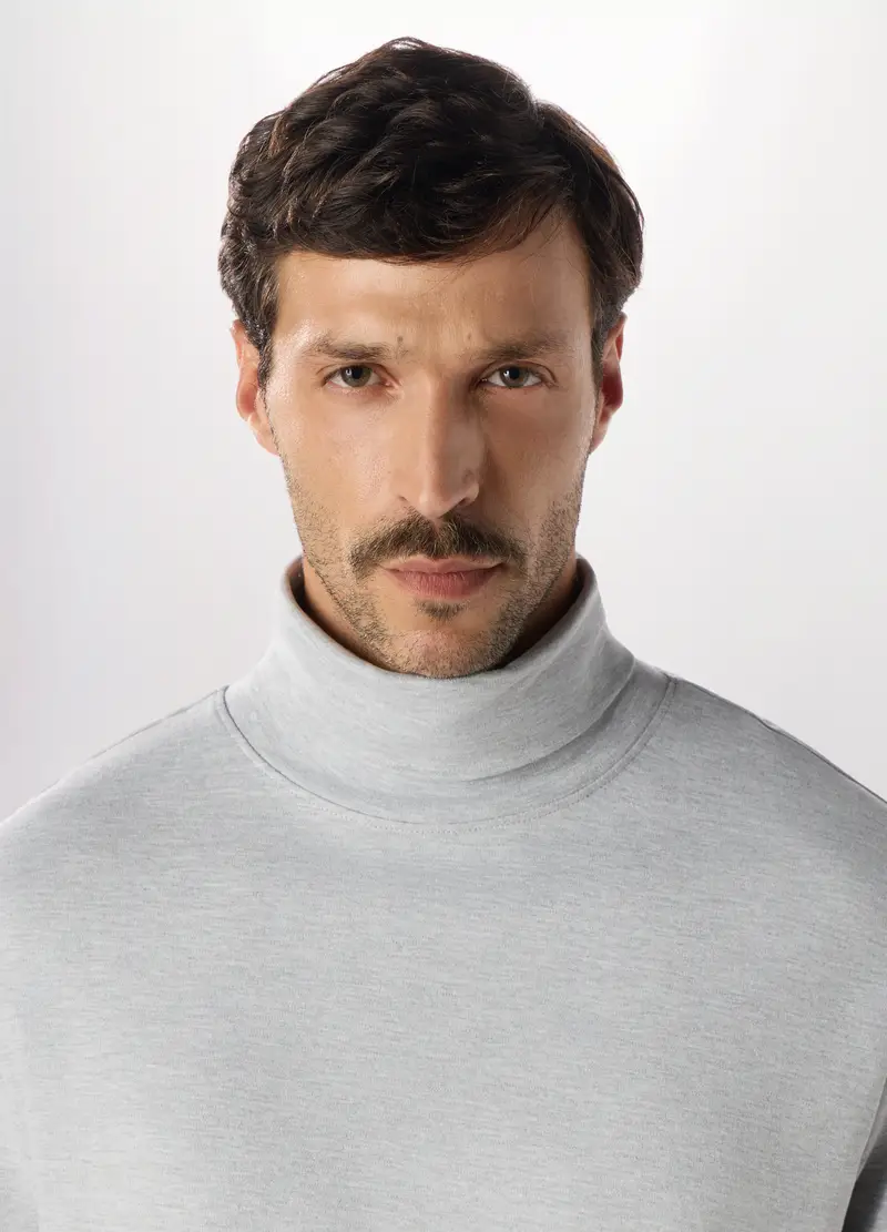 Joggers Regular Fit In Misto Cotone Uomo, Blu scuro miniatura 3