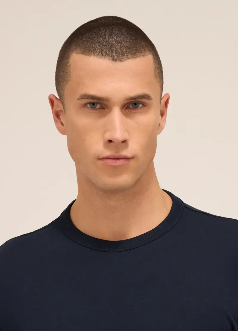 UPIM HB, Maglia A Maniche Lunghe In Puro Cotone Uomo, Unisex, Blu scuro, Taglia: S miniatura 2