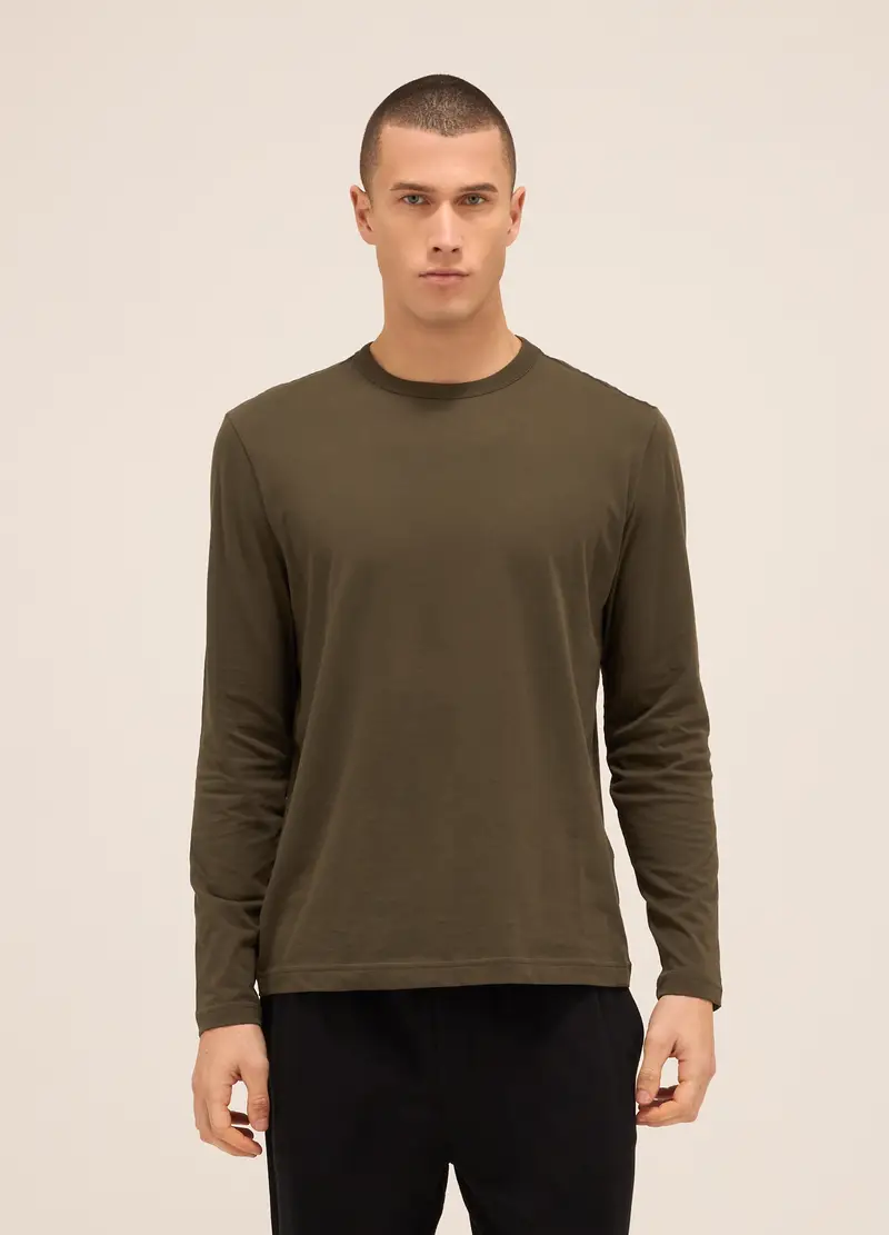 UPIM HB, Maglia A Maniche Lunghe In Puro Cotone Uomo, Unisex, Marrone fango, Taglia: S