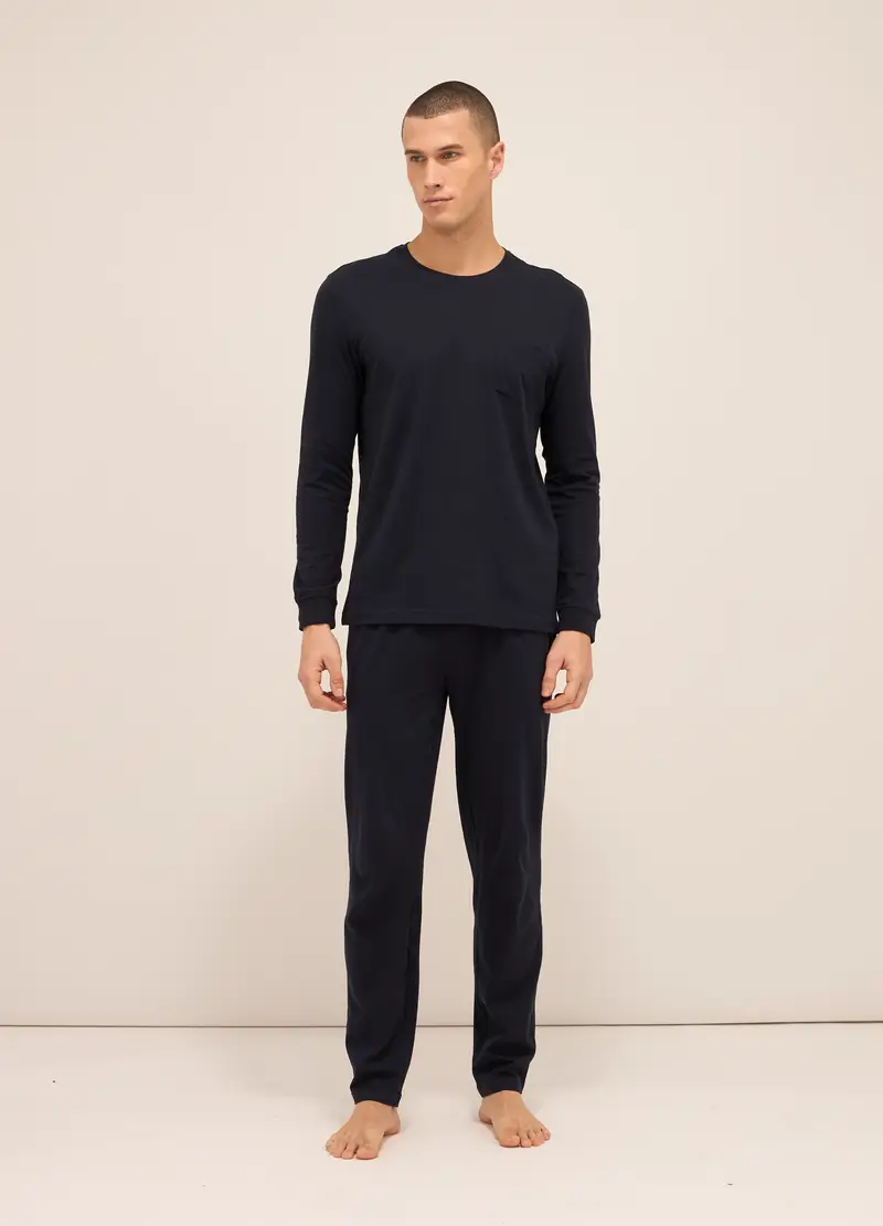 UPIM HB, Maglia Del Pigiama In Jersey Di Puro Cotone Uomo, Blu scuro, Taglia: S