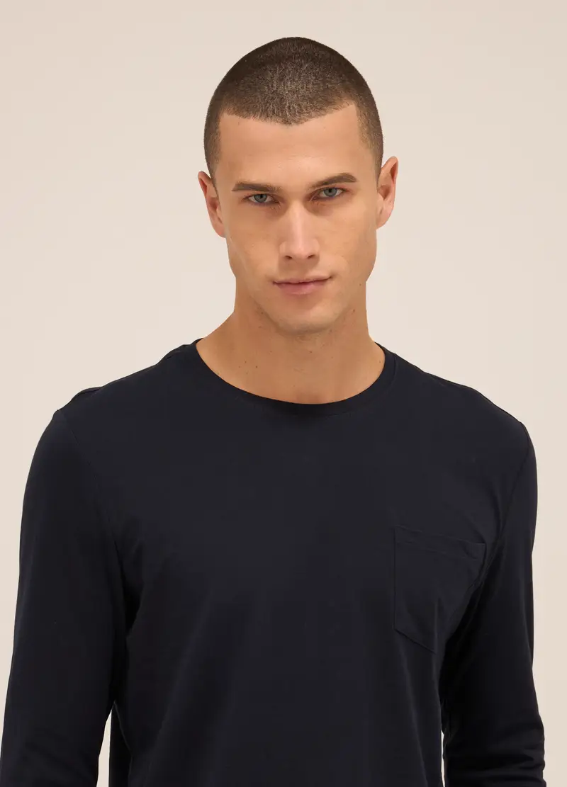 UPIM HB, Maglia Del Pigiama In Jersey Di Puro Cotone Uomo, Blu scuro, Taglia: S miniatura 2