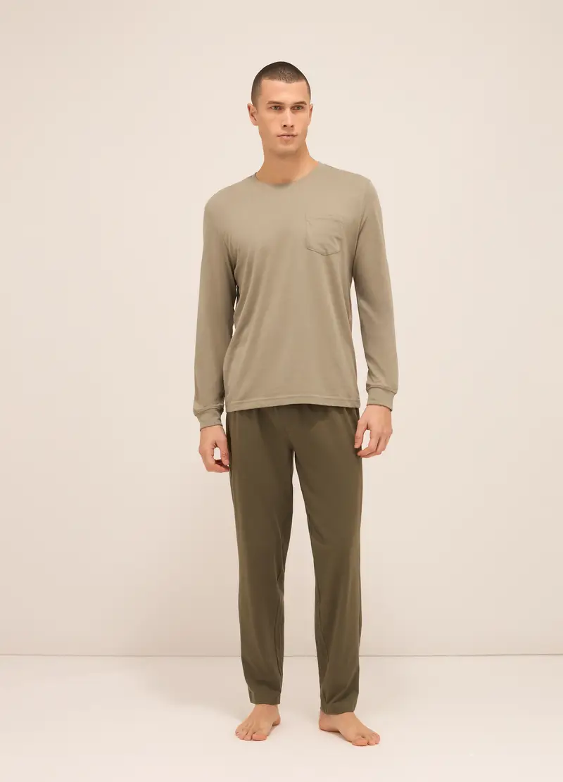 UPIM HB, Maglia Del Pigiama In Puro Cotone Uomo, Marrone fango, Taglia: S