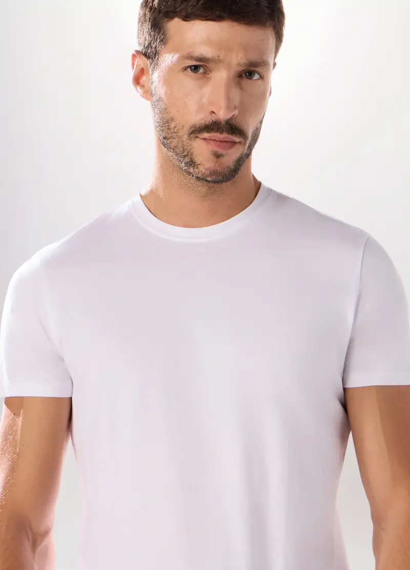 UPIM HB, Maglietta Intima Girocollo In Puro Cotone Uomo, Bianco ottico, Taglia: S miniatura 2