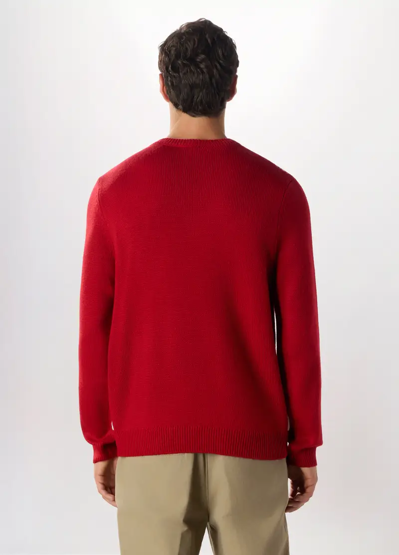 Maglione Natalizio Girocollo Uomo, Rosso miniatura 2