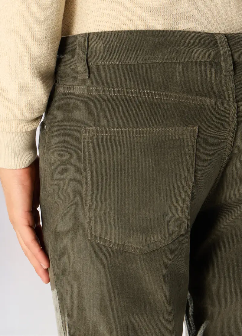 Pantalone 5 Tasche In Velluto A Coste Uomo, Grigio cemento miniatura 3