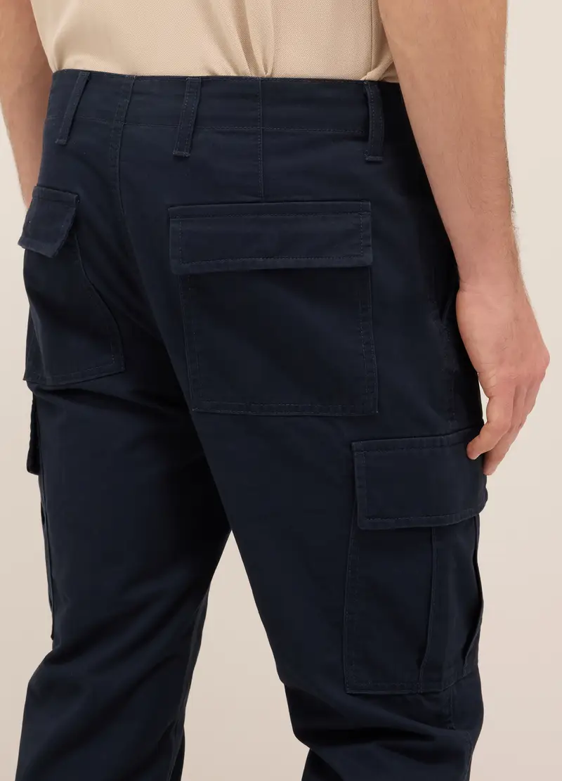 UPIM HB, Pantalone Cargo In Twill Di Cotone Uomo, Blu scuro, Taglia: 52 miniatura 2