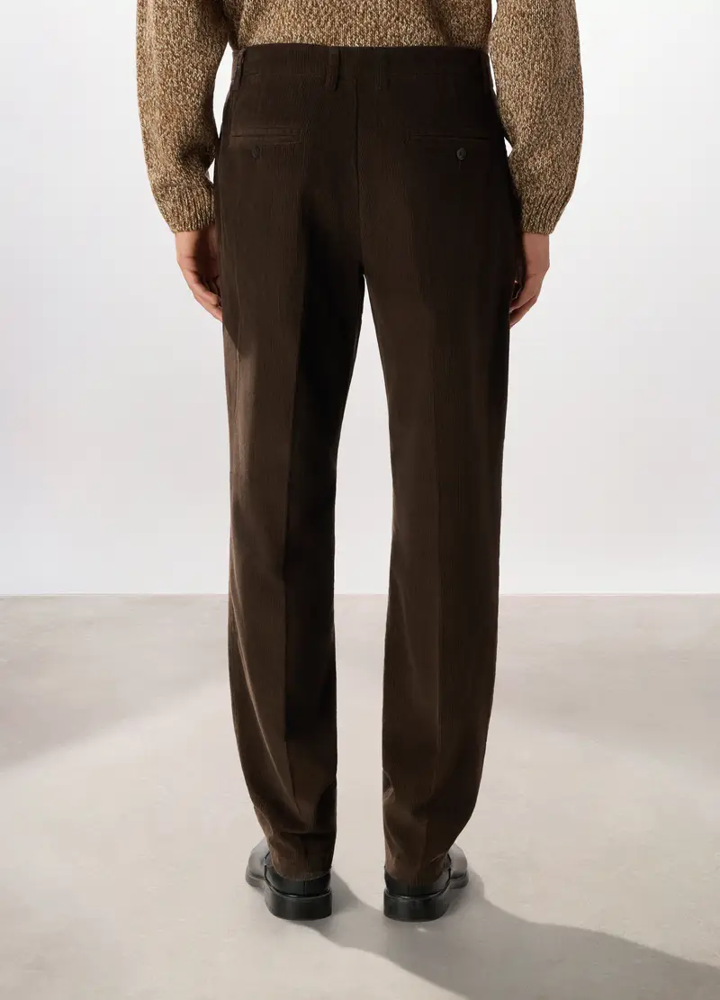 Pantalone Chino In Velluto A Coste Uomo, Marrone testa di moro miniatura 2