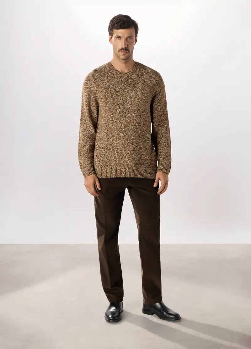 Pantalone Chino In Velluto A Coste Uomo, Marrone testa di moro