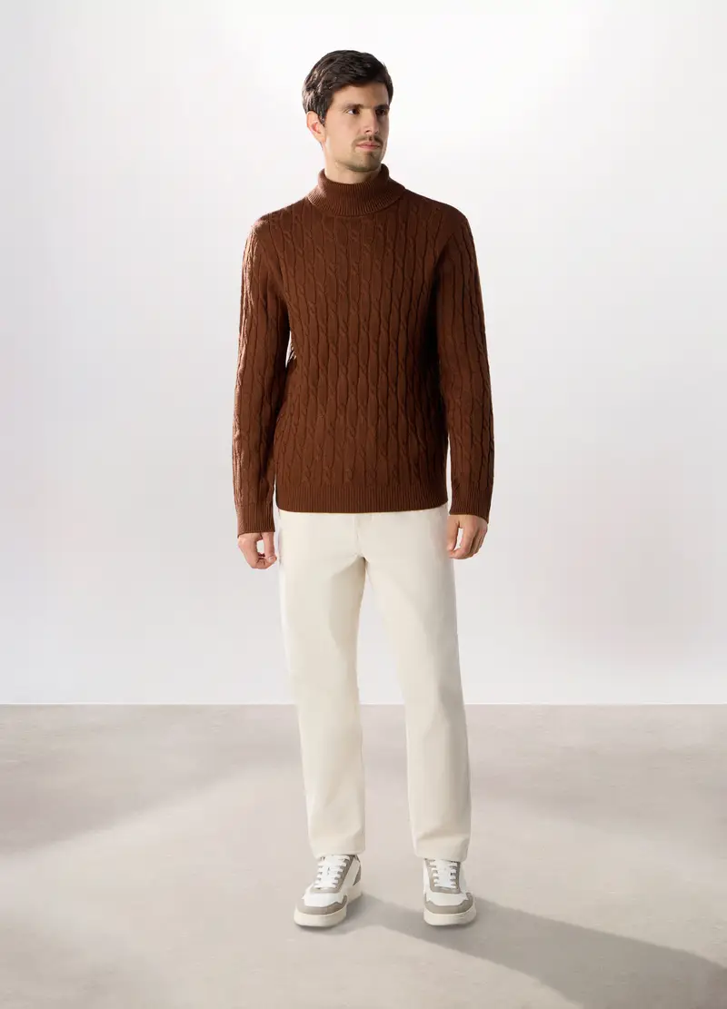 Pantalone In Velluto A Coste Di Cotone Stretch Uomo, Bianco latte