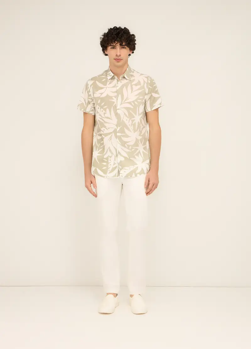 UPIM HB, Pantaloni Chino In Cotone Stretch Uomo, Bianco, Taglia: 44