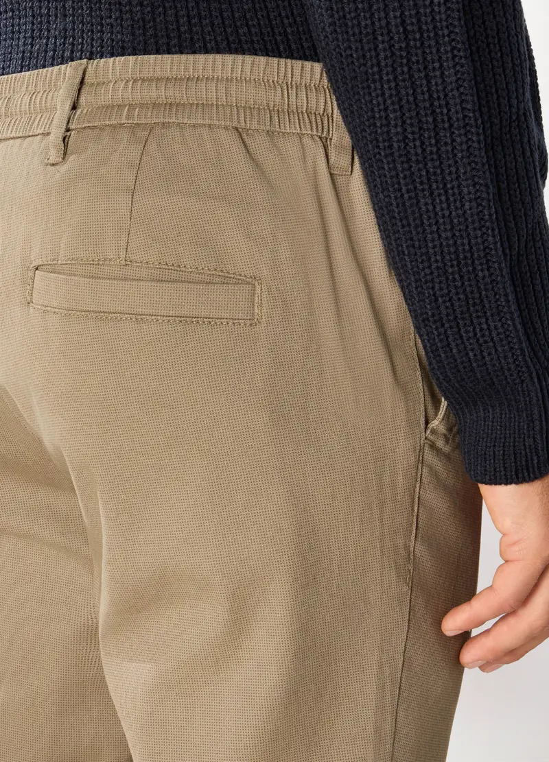 Pantaloni Chino In Misto Cotone Uomo, Beige scuro miniatura 3
