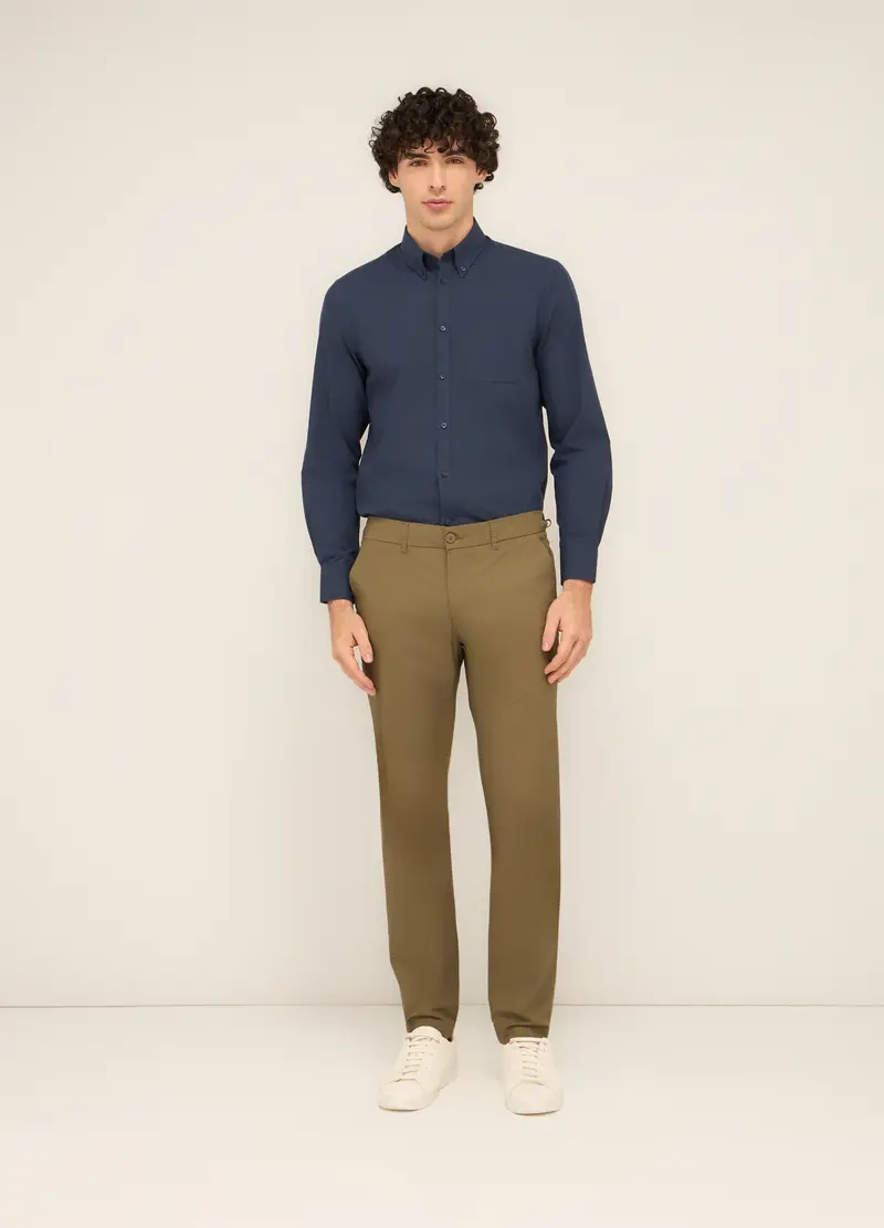 UPIM HB, Pantaloni Chino In Tela Di Cotone Stretch Uomo, Marrone fango, Taglia: 44