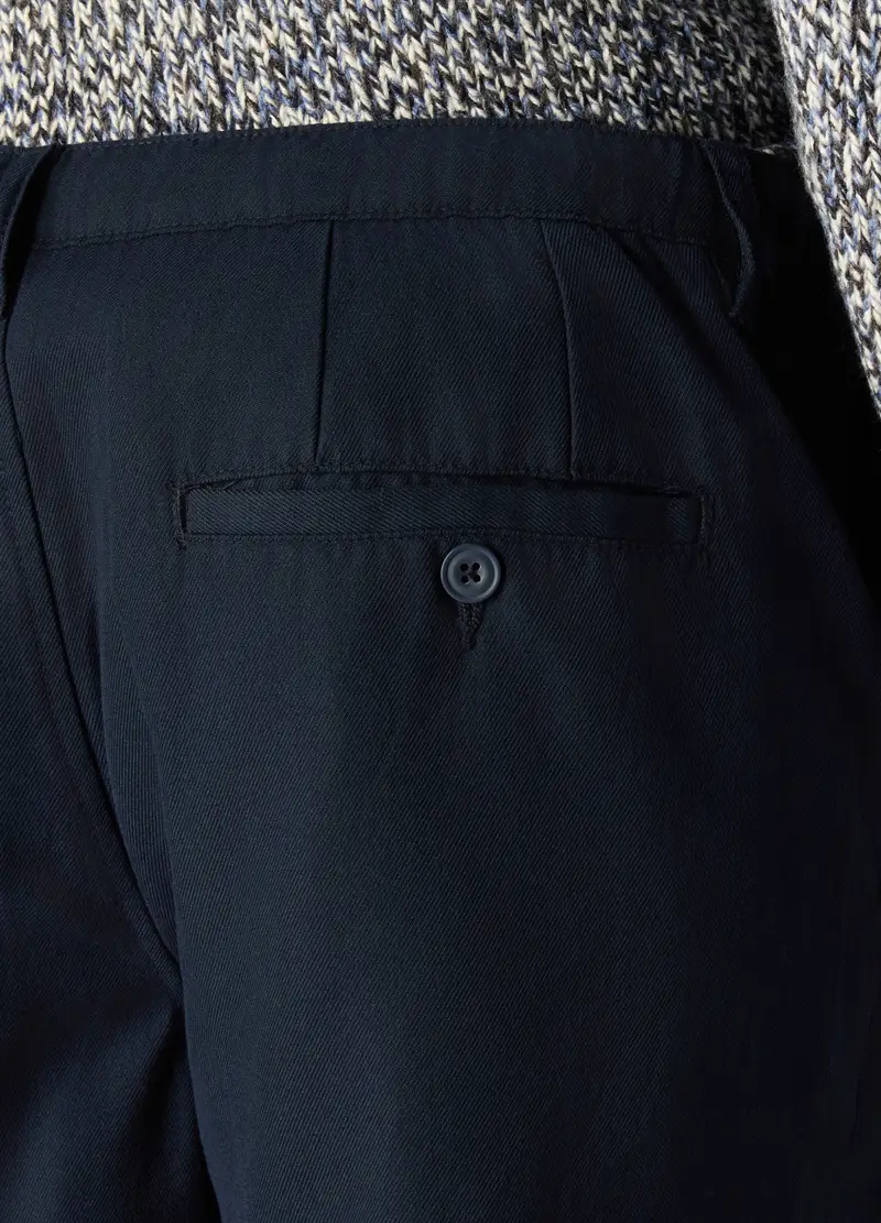 Pantaloni Chino In Twill Uomo, Blu royal miniatura 3