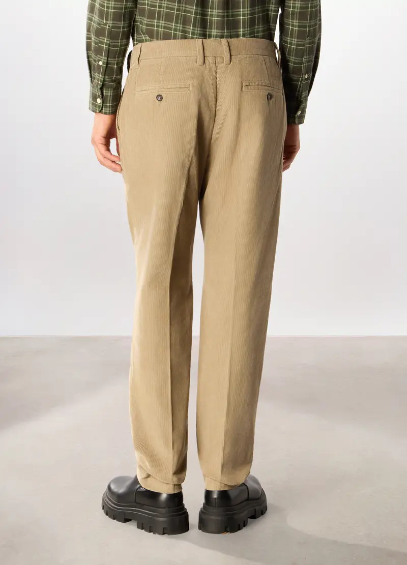 Pantaloni Chino In Velluto A Coste Uomo, Marrone tabacco chiaro miniatura 2