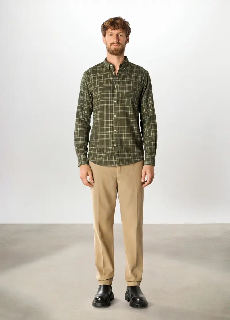 Pantaloni Chino In Velluto A Coste Uomo, Marrone tabacco chiaro