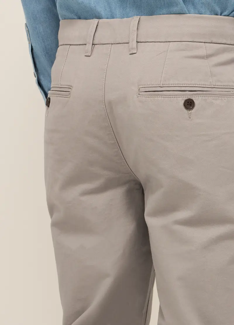 UPIM HB, Pantaloni Chino Regular Fit In Puro Cotone Uomo, Grigio cemento, Taglia: 46 miniatura 2