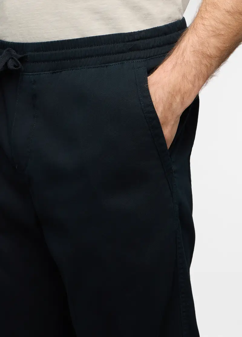 Pantaloni Chino Relaxed Fit In Cotone Uomo, Nero miniatura 3
