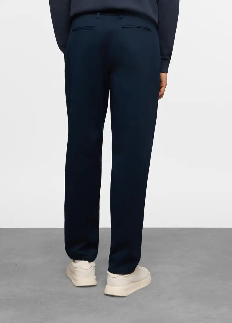 Pantaloni Chino Relaxed Fit In Twill Di Cotone Uomo, Blu navy miniatura 2