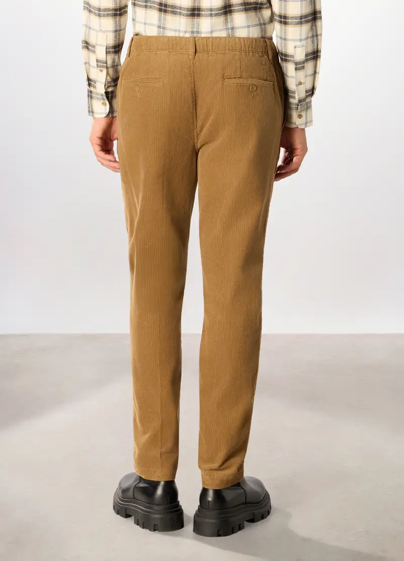 Pantaloni Chino Slim Fit In Velluto A Coste Uomo, Marrone tabacco miniatura 2